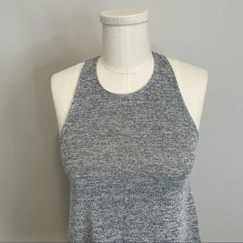 Aritzia Wilfred Free Burnette Racerback Swing Tank Light Grey - Picture 4 of 10